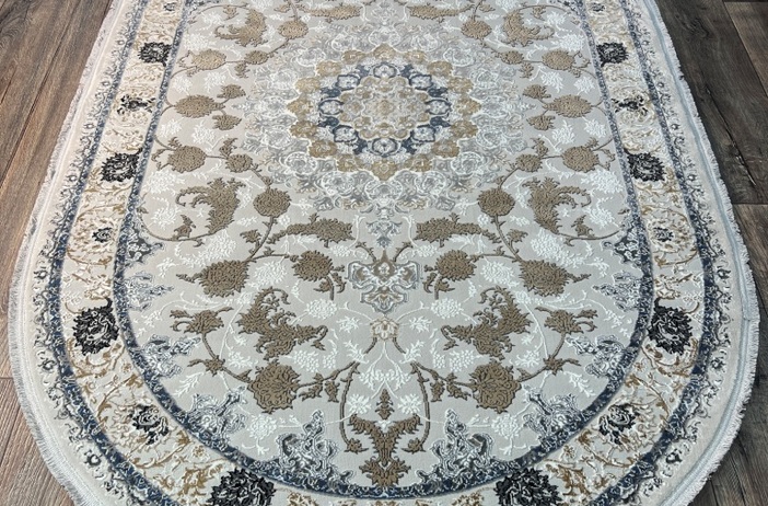 Ковер ISFAHAN SILK 29026A BLUE/GREY овал