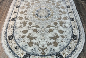 Ковер ISFAHAN SILK 29026A BLUE/GREY овал