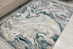 Ковер AFINA 9011A GREY/D.GREEN прямой