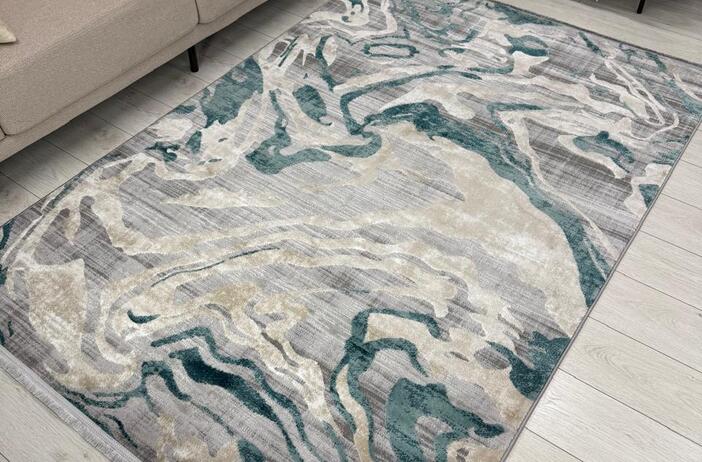 Ковер AFINA 9011A GREY/D.GREEN прямой