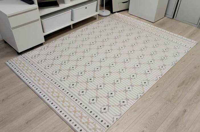 Ковер SCANDY 10706A GREY/CREAM прямой